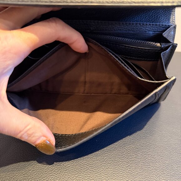 CHLOE Paraty Continental Wallet Women’s Long Wallet Black Leather - Picture 10 of 11